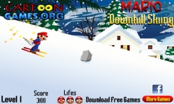 Flash spel - Mario Downhill Skiing