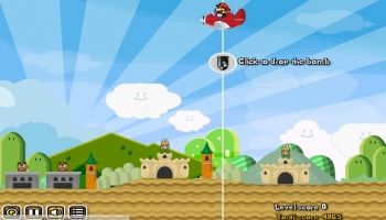Flash spel - Mario Plane Bomber