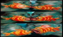 Images - Peintures autour de la bouche représentant des poissons