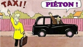 Taxi et piÃ©ton