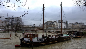 Photos de la crue de la Seine à Paris en Janvier 2018